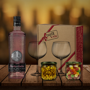Puerto-de-Indias-ginebra-caja-regalo-copas-snacks-mensaje-amigas